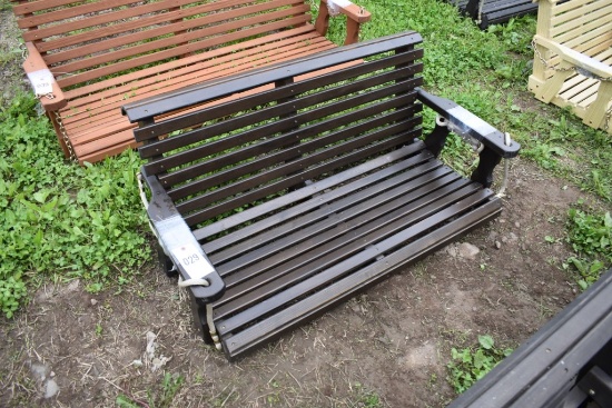 Amish Mader 4' Roll Top Porch Swing With Ropes