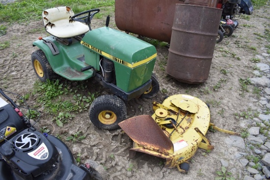 John Deere 111 With Mowing Deck, Non Running
