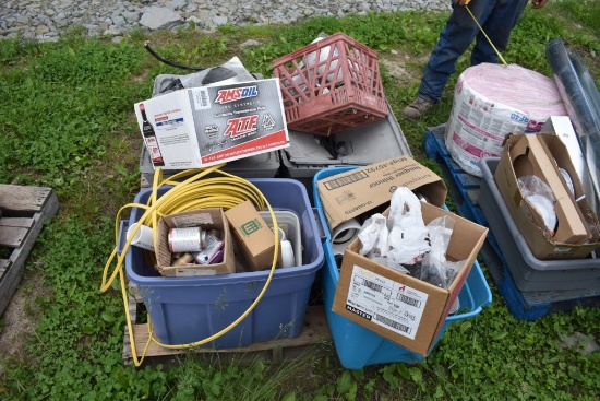 Pallet of Misc PVC Fittings and Electrical Wire
