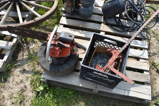 Home Light Chainsaw, Gage Wheel, Fence Tensioner with Stables
