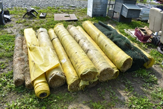 11 Rolls of Grass Mat, some Partial