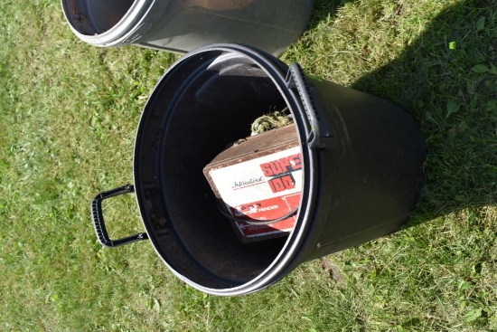 Garbage Can with Fence Chargers