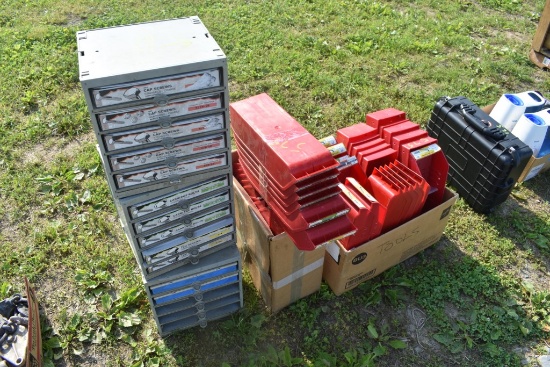 Group of Hardware Organizers and Organizer Bins