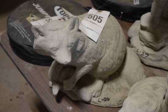 12" Tall Concrete Fox
