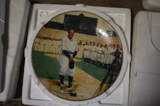 Legends of Baseball Delphi Commemorative Baseball Plate ft. Lou Gehrig