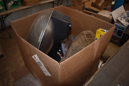 Box with Heater, Basket and Decorations