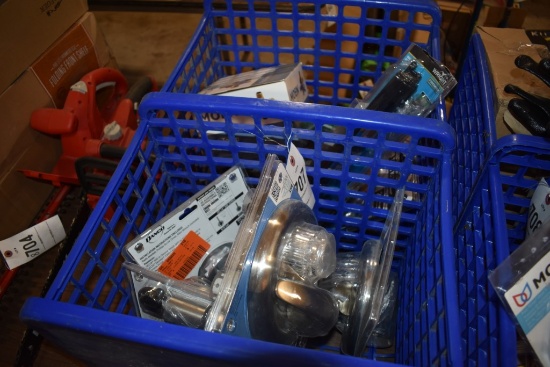 2 Blue Crates Full of Plumbing Items