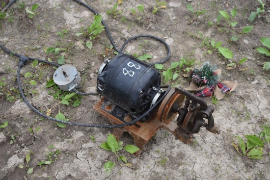 Electric Motor with Pulleys