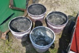 4 Plastic Planters