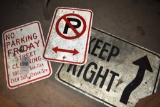 3 Metal Road Signs