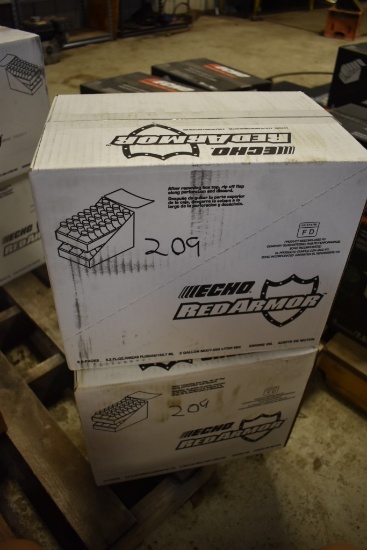 2 Boxes of 8 6-Packs of Echo Red Armor Engine Oil Mix