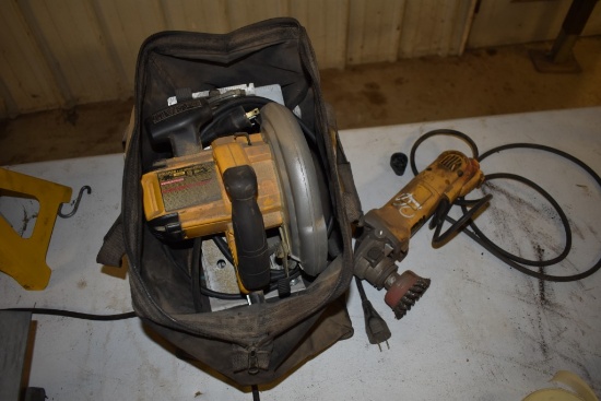 DeWalt DWE5 75SB 7-1/4" Corded Circular Saw, DeWalt Corded Angle Grinder