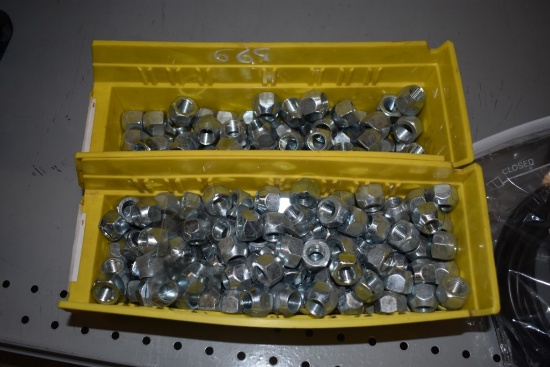 2 Containers of Wheel Nuts, 9/16" and 1/2"