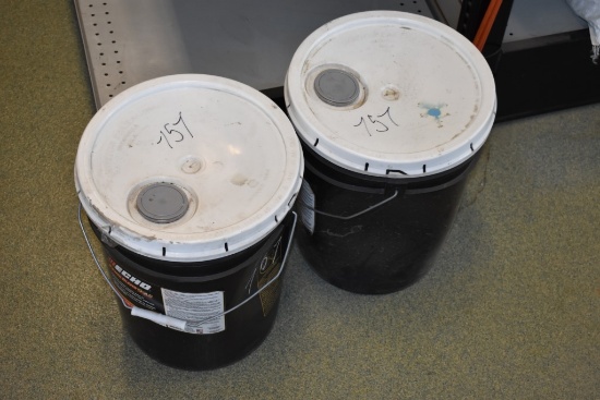 2 5 Gallon Pails of Echo 2-Stroke Power Blend Gold Oil