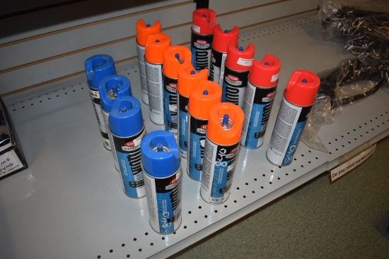 15 Cans of Quik Line Spray Paint