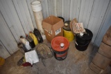 5 Gallon Pail of Kubota 46 HD Hydraulic Oil and Contents of Corner