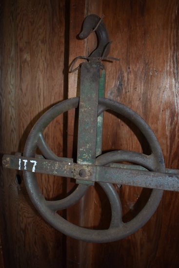 Antique 12" Pulley With Hook