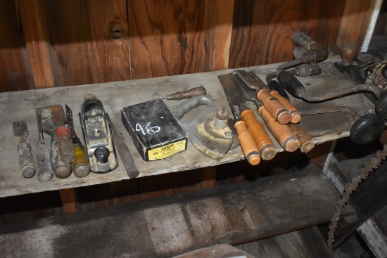 Wood Chisels, Wood Planer, Antique Drills, Hand Planer