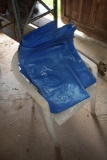 Lawn Chair and Two Tarps