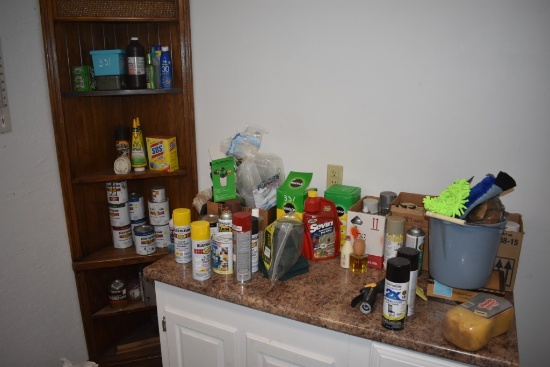 Contents on Left Side of Bathroom
