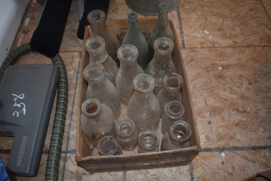 Box of Glass Creamer Bottles