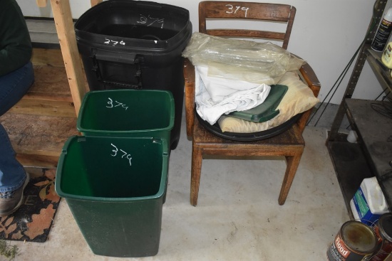 3 Garbage Cans, Captain's Chair