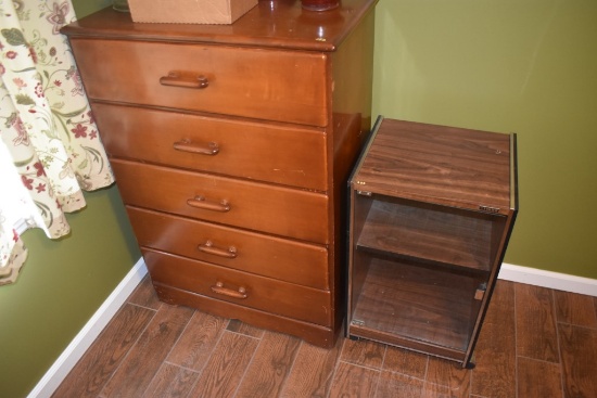 5-Drawer Dresser and Fisher Audio Stand