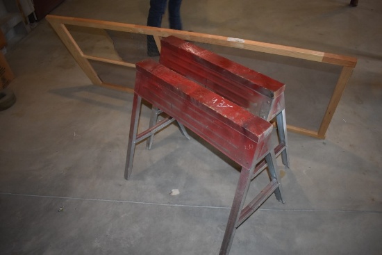 2 Saw Horses, Part pf Screen Door