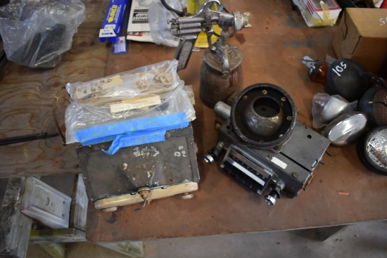 1941 Ford Radio, 1957 Chevy Radio, And A Paint Gun