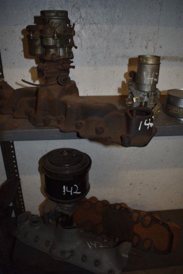 Two Intake Manifolds And One Carbonator One Gasket And Air Filer