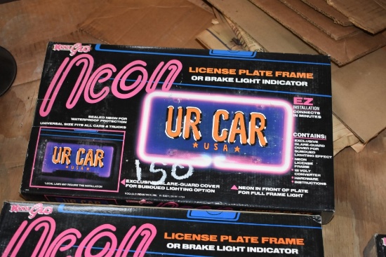 Neon License Plate Borders