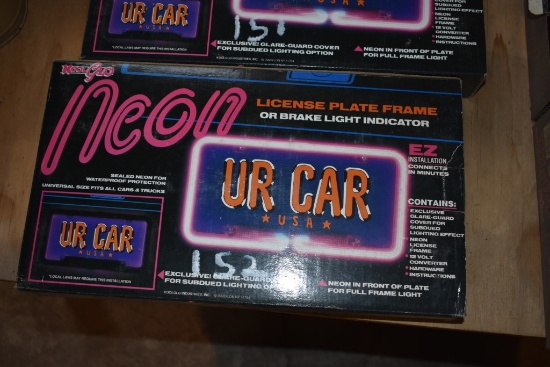 Neon License Plate Borders