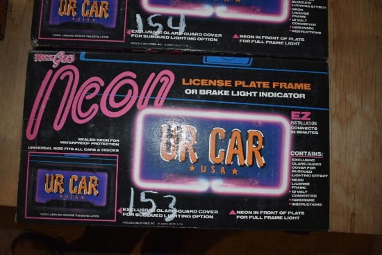 Neon License Plate Borders