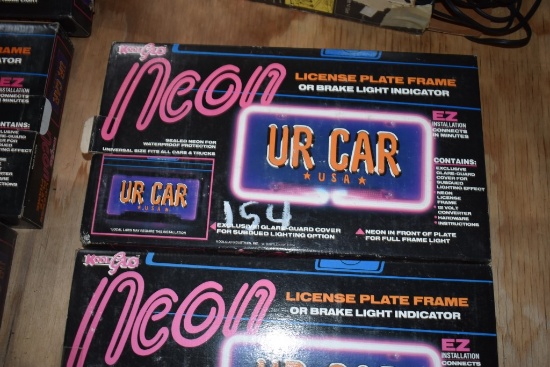 Neon License Plate Borders