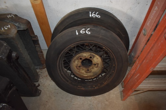 Two Tires On Spoke Rims