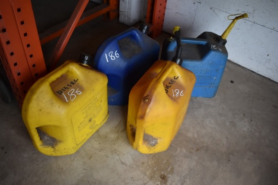 Four Diesel Cans One Is Full