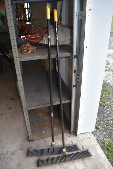 Two Push Brooms