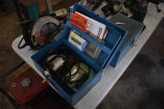 Rockwell And Black And Decker Jigsaw With Blades And Metal Cases