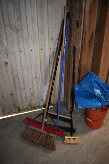 Five Push Brooms