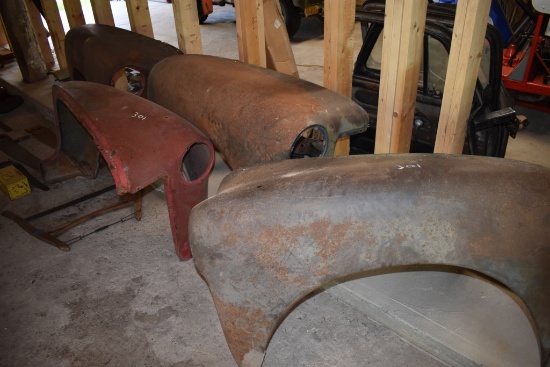 Four Vintage Car Fenders