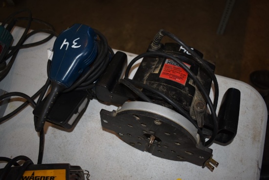 Ryobi Palm Sander And Master Mechanic Plunge Router