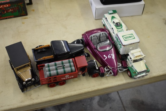 Group Of Model Cars And A Hess Truck