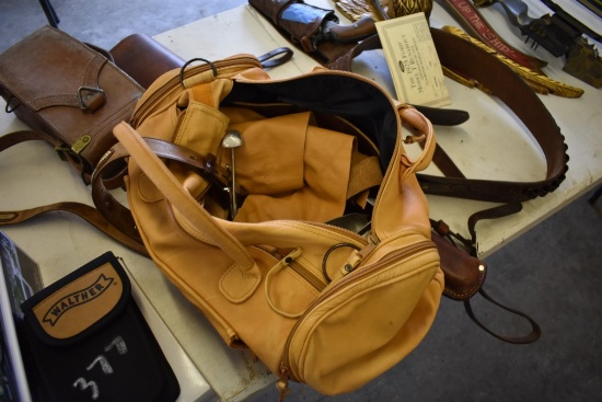 Shoemakers Bag With Shoe Stretchers And Leather With Extra Leather Bag