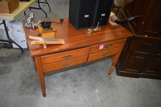Four Drawer Entrance Desk with With Rounded Bottom Drawers