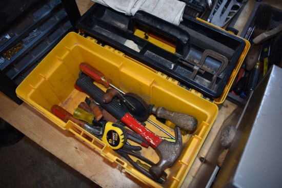 Plastic Tool Box With Contents