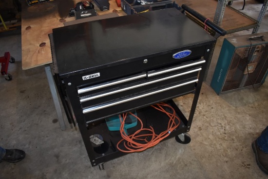 Us General Four Drawer Flip Top Rolling Toolbox With Misc Tools With Keys