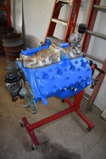 Ford 8 Cylinder Engine On Engine Stand
