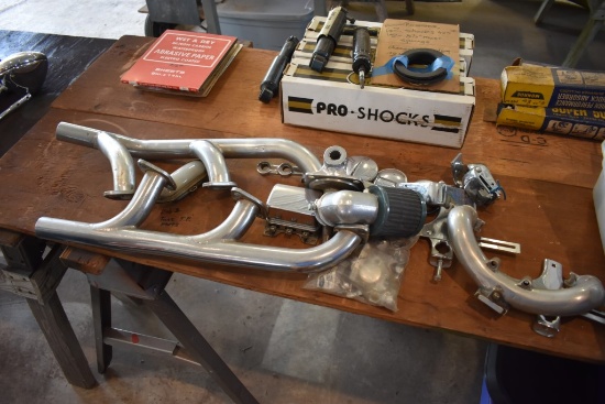 Group Of Fuel Related Parts And Exhaust Parts And Hinges