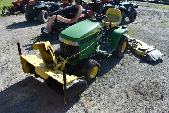 John Deere LX280 Lawn Tractor with Snow Blower and Mower Deck