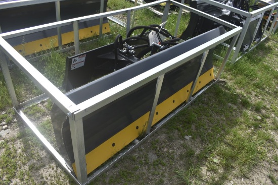 Wolverine SWDB-11-84W Quick Attach 84" Power Angle Skid Steer Dozer Blade